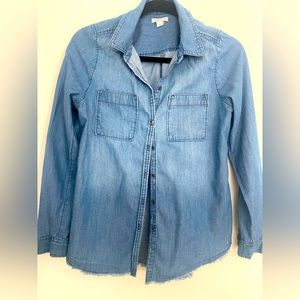 Melrose and Market Denim Buttoned Long Sleeve Shirt